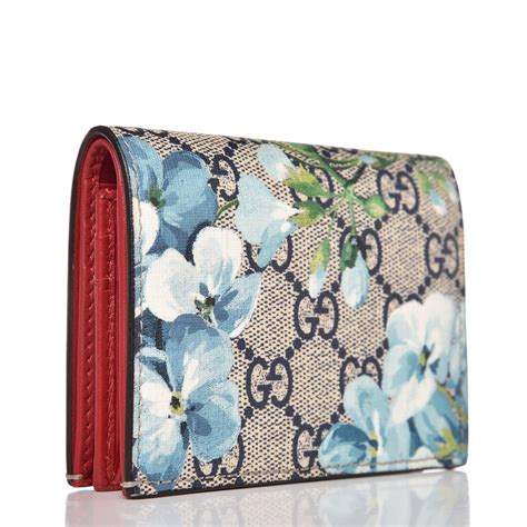 gucci bloom card case blue|GG card case in beige and blue Supreme .